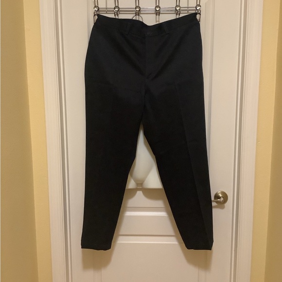 SAVANE pants solid black wrinkle & stain free lots of pockets beige inside - Picture 1 of 13